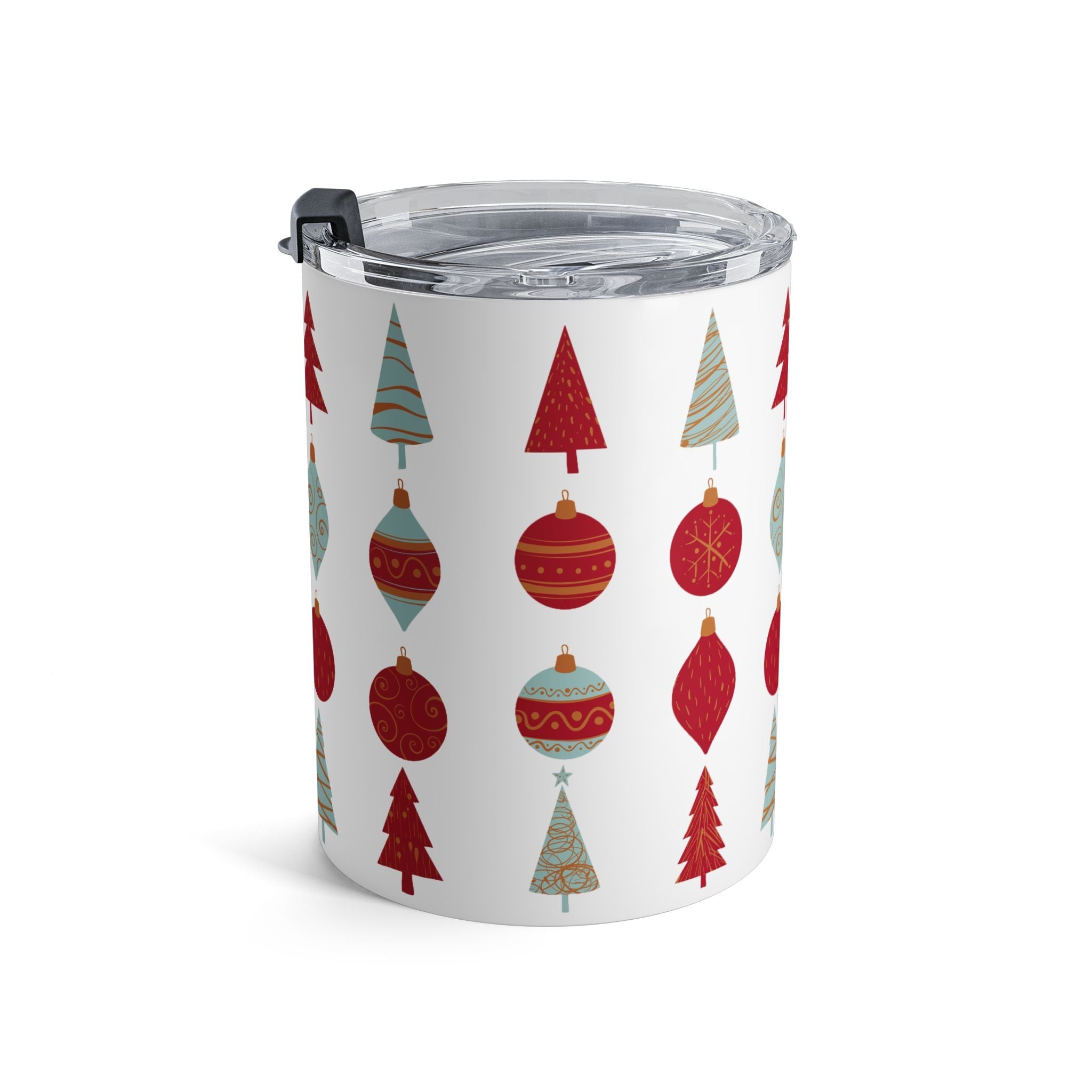 Twinkling Brews : Whimsical Christmas Tree Tumbler – Festive Holiday Ornament Cup (10oz) - Love & Latte Co.