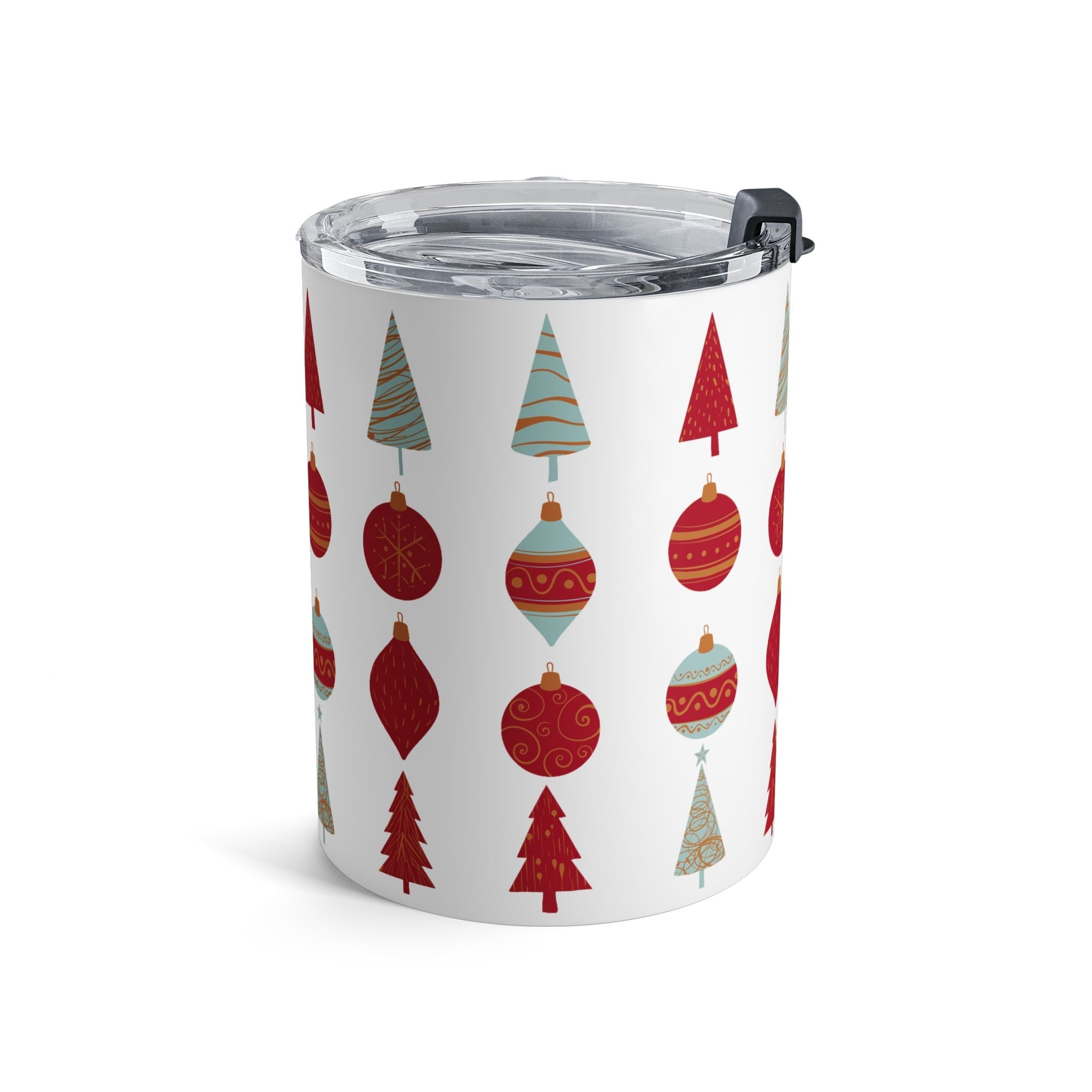 Twinkling Brews : Whimsical Christmas Tree Tumbler – Festive Holiday Ornament Cup (10oz) - Love & Latte Co.