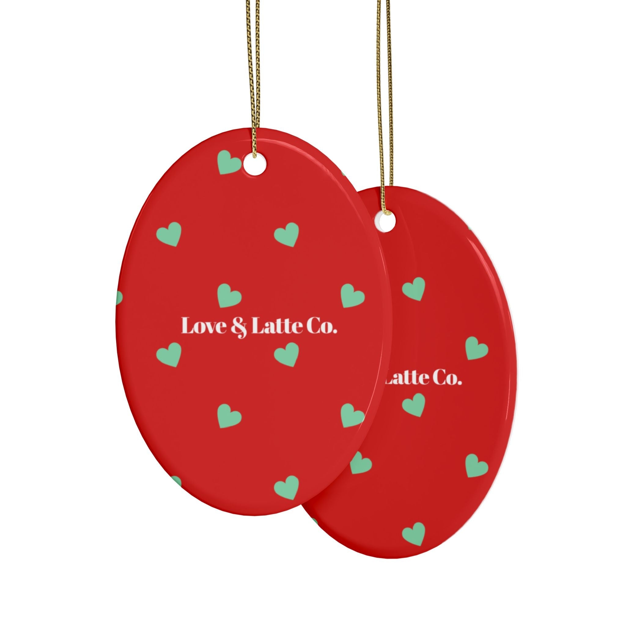 Valentine's Day Ceramic Heart Ornaments - Set of 1, 5, 10, or 20 - Love & Latte Co.