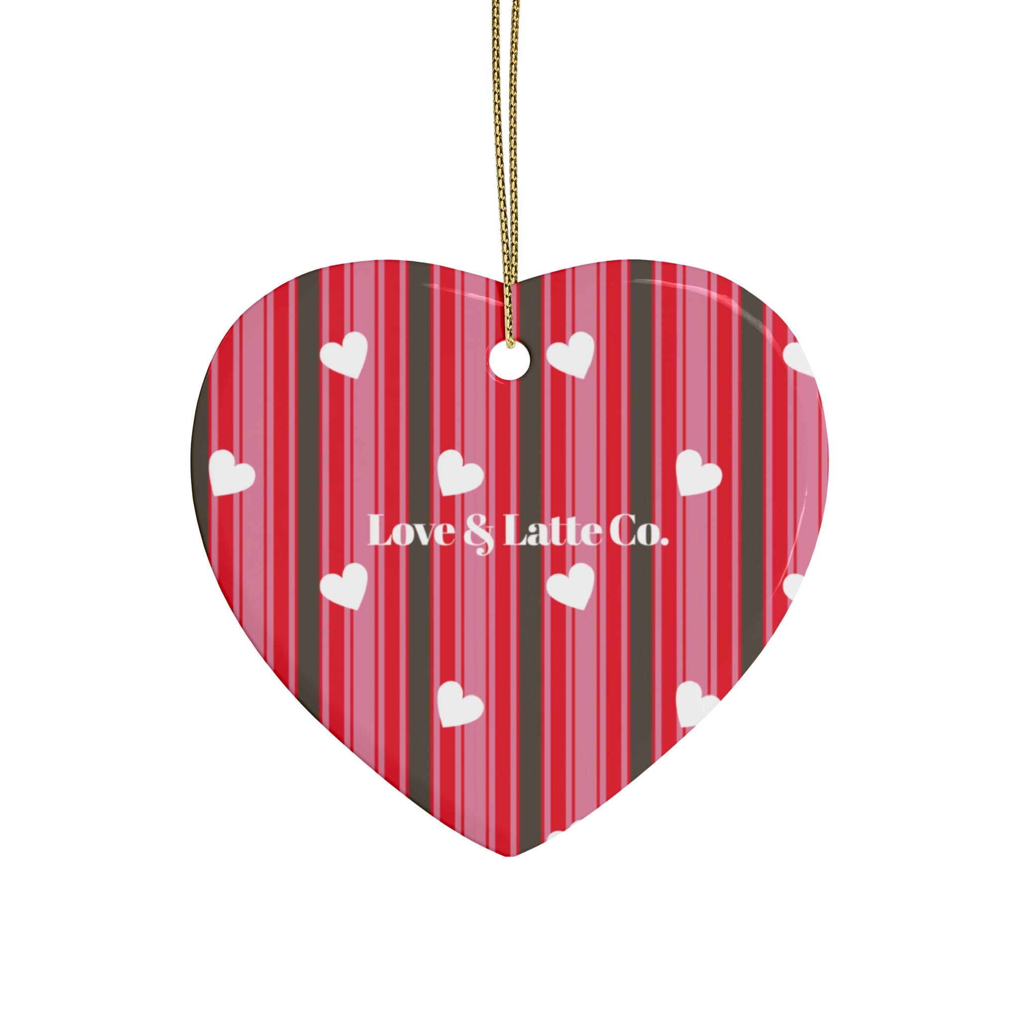 Valentine's Day Ceramic Heart Ornaments - Set of 1, 5, 10, or 20 - Love & Latte Co.