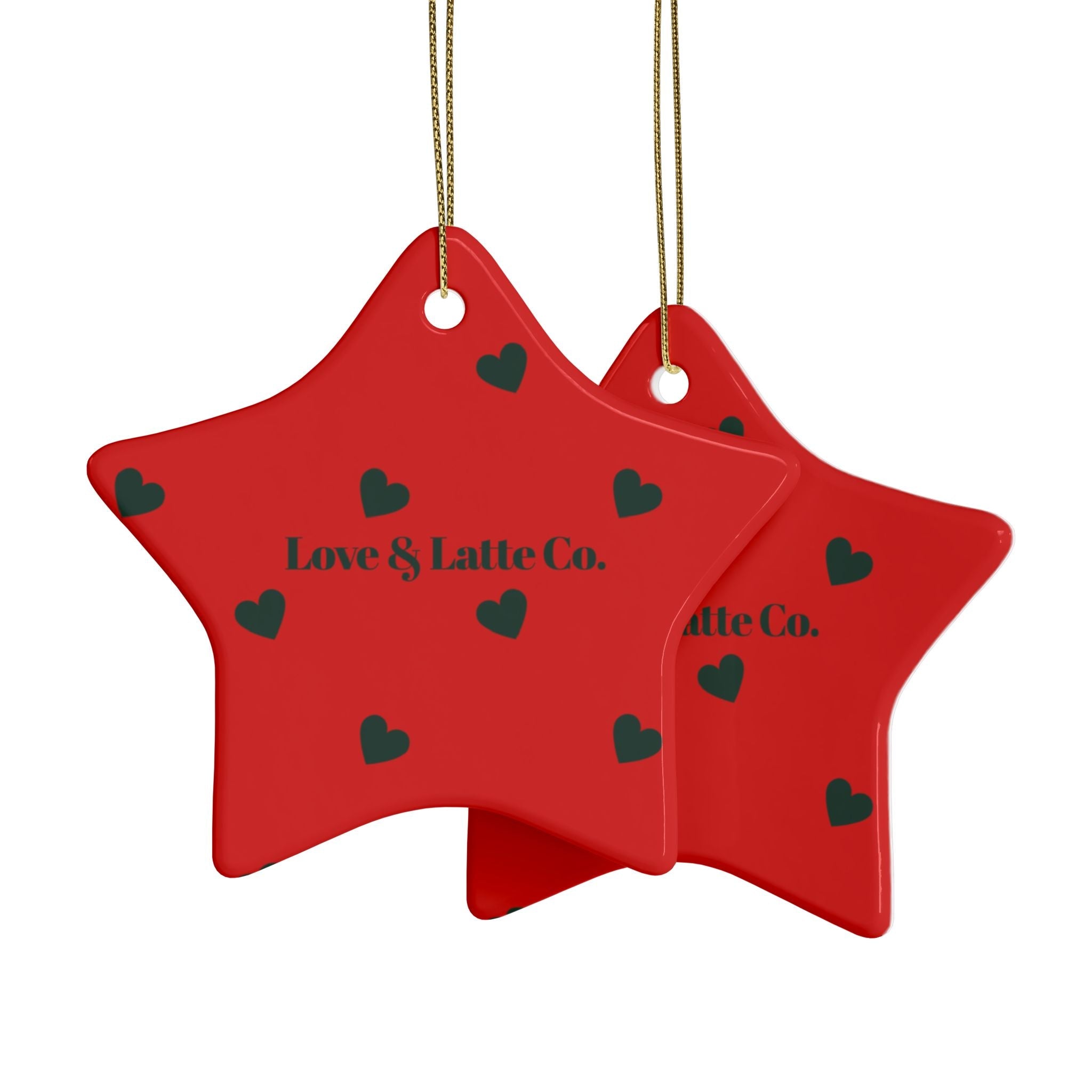 Valentine's Day Ceramic Heart Ornaments - Set of 1, 5, 10, or 20 - Love & Latte Co.
