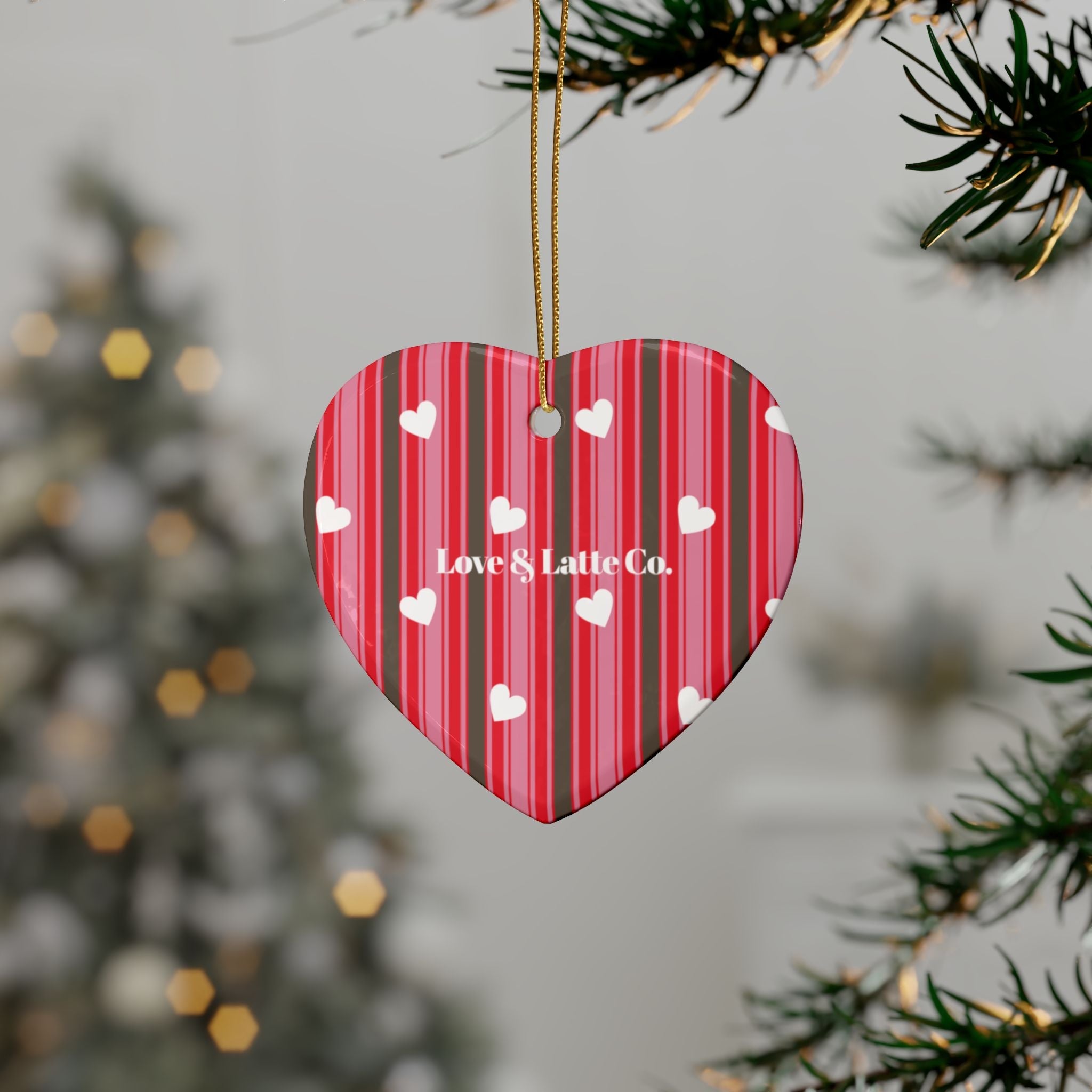 Valentine's Day Ceramic Heart Ornaments - Set of 1, 5, 10, or 20 - Love & Latte Co.