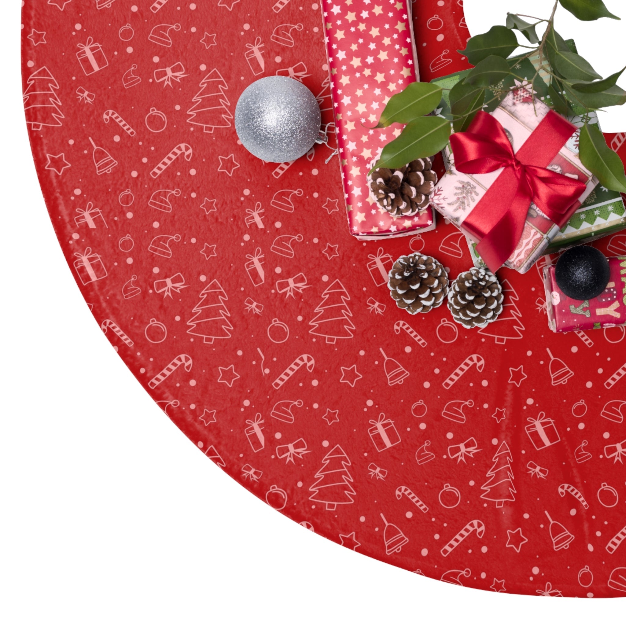 Vintage Christmas Magic – Retro - Inspired Holiday Tree Skirt - Love & Latte Co.
