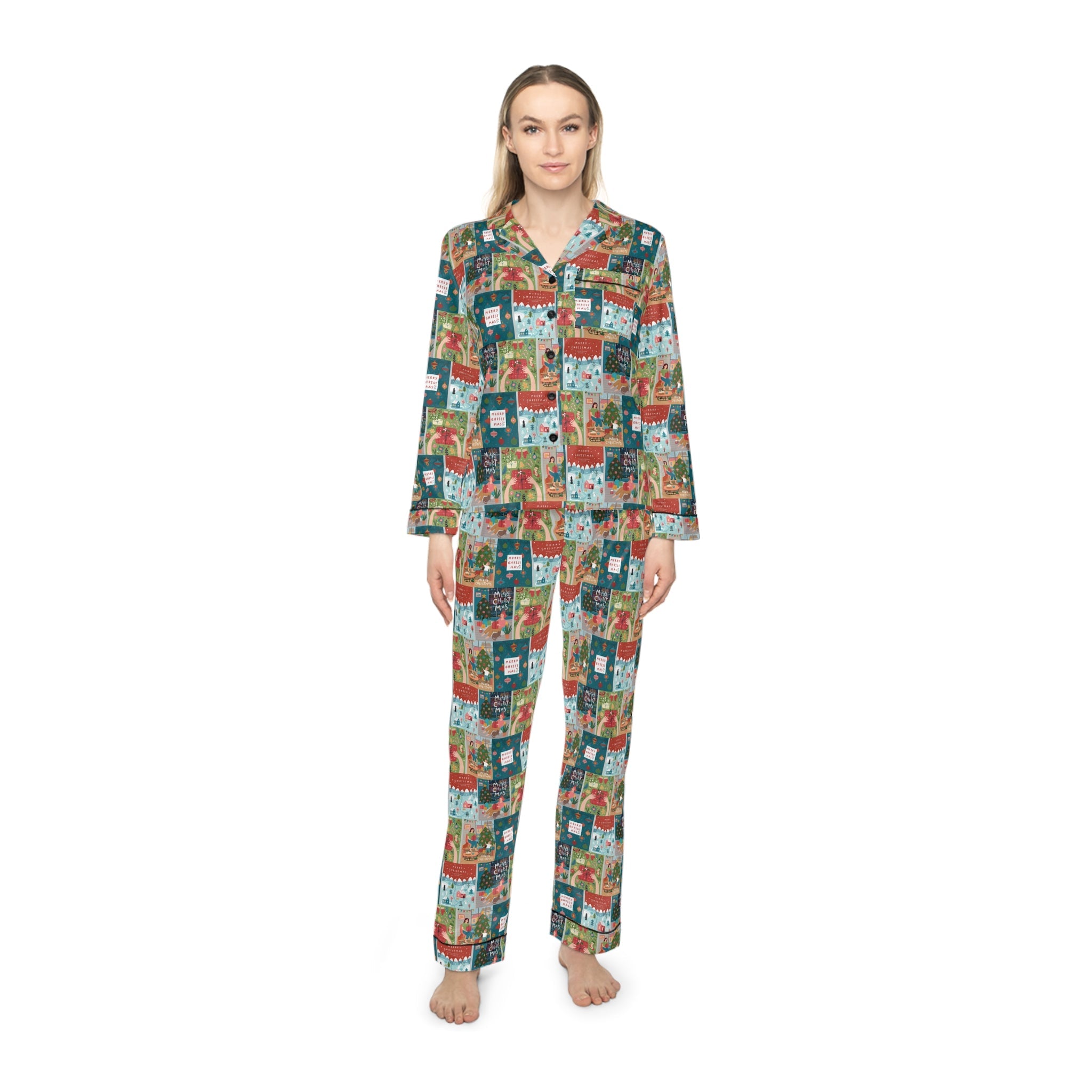 Winter Dreams: Women's Satin Pajama Set - Love & Latte Co.