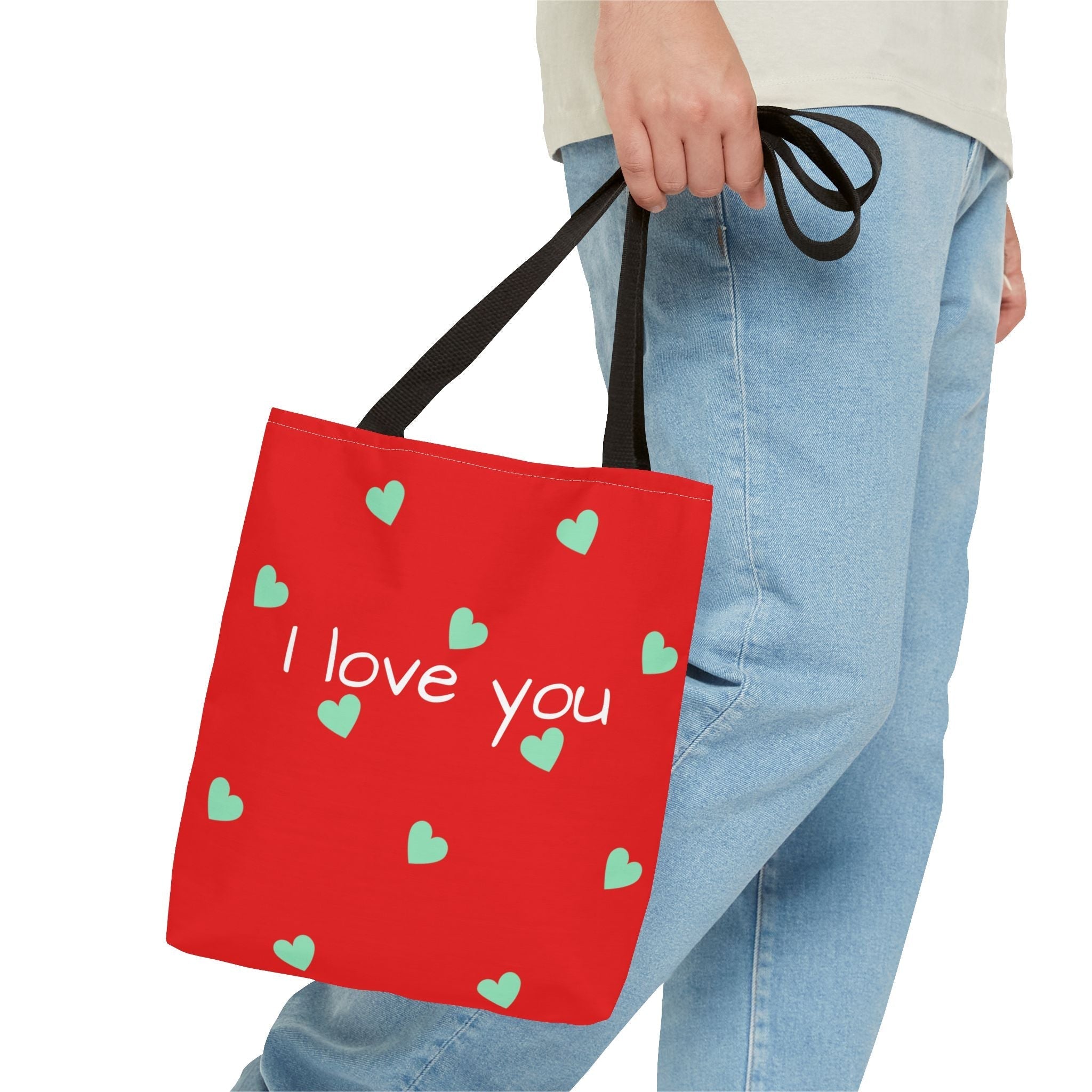 Winter Struck: Cozy Holiday Gift Tote - Love & Latte Co.Red#Bags13" × 13''Navy