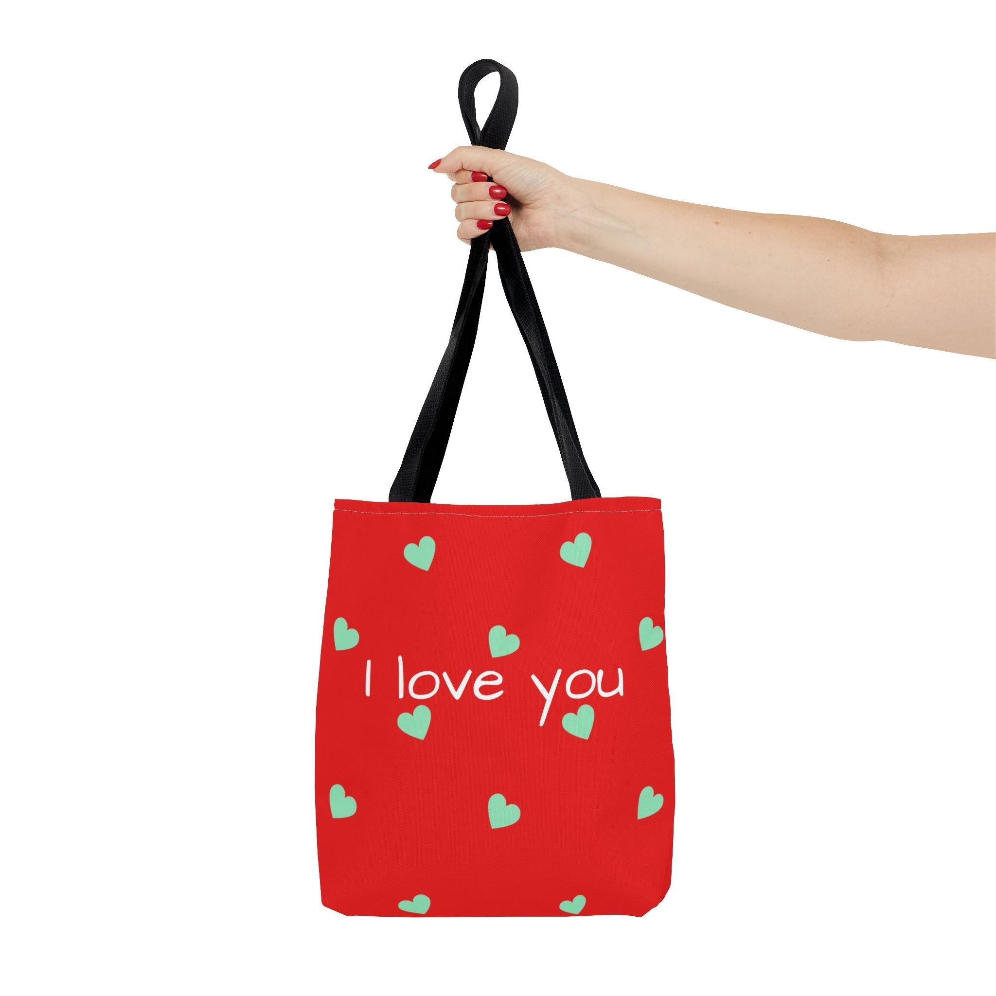 Winter Struck: Cozy Holiday Gift Tote - Love & Latte Co.Red#Bags13" × 13''Navy