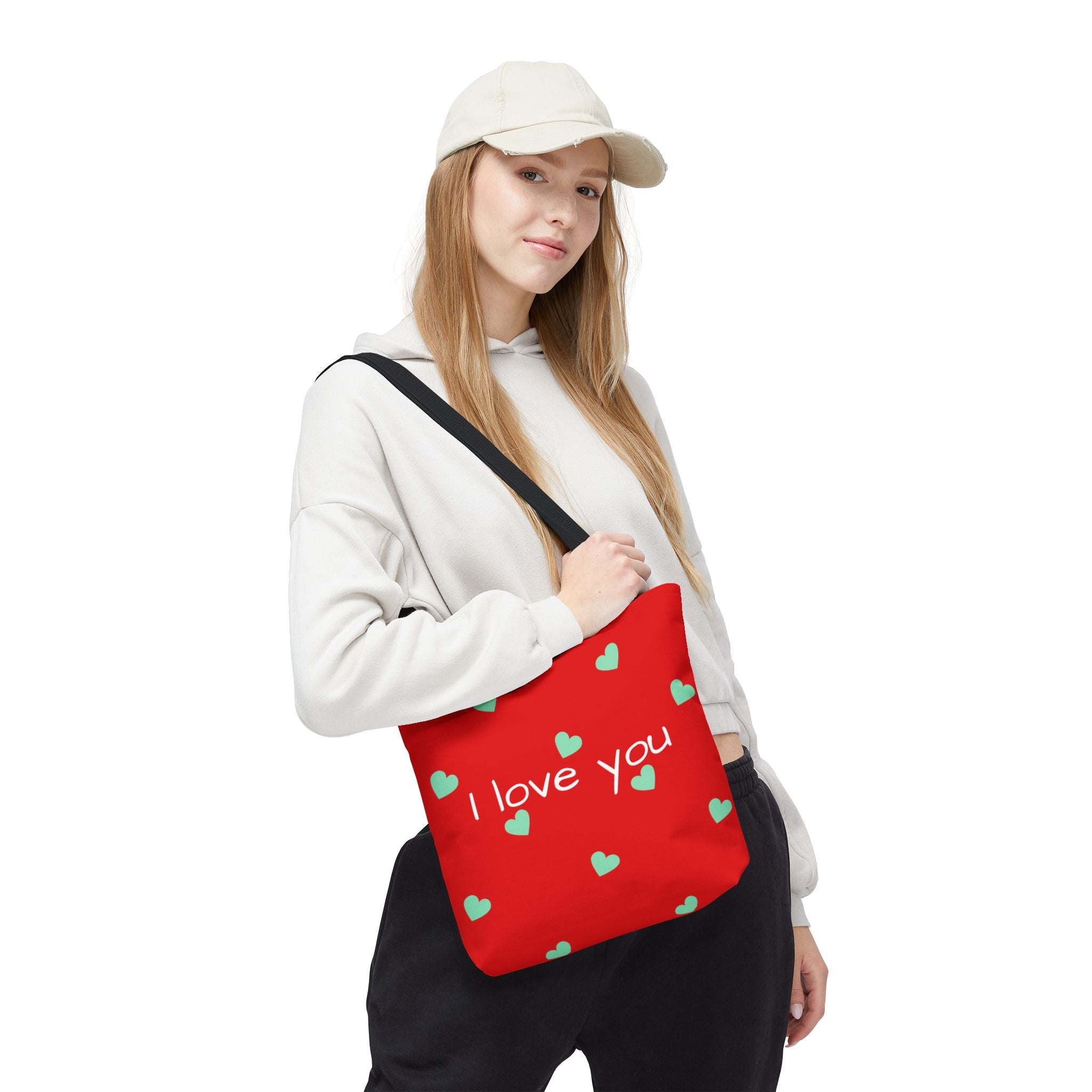 Winter Struck: Cozy Holiday Gift Tote - Love & Latte Co.Red#Bags13" × 13''Navy