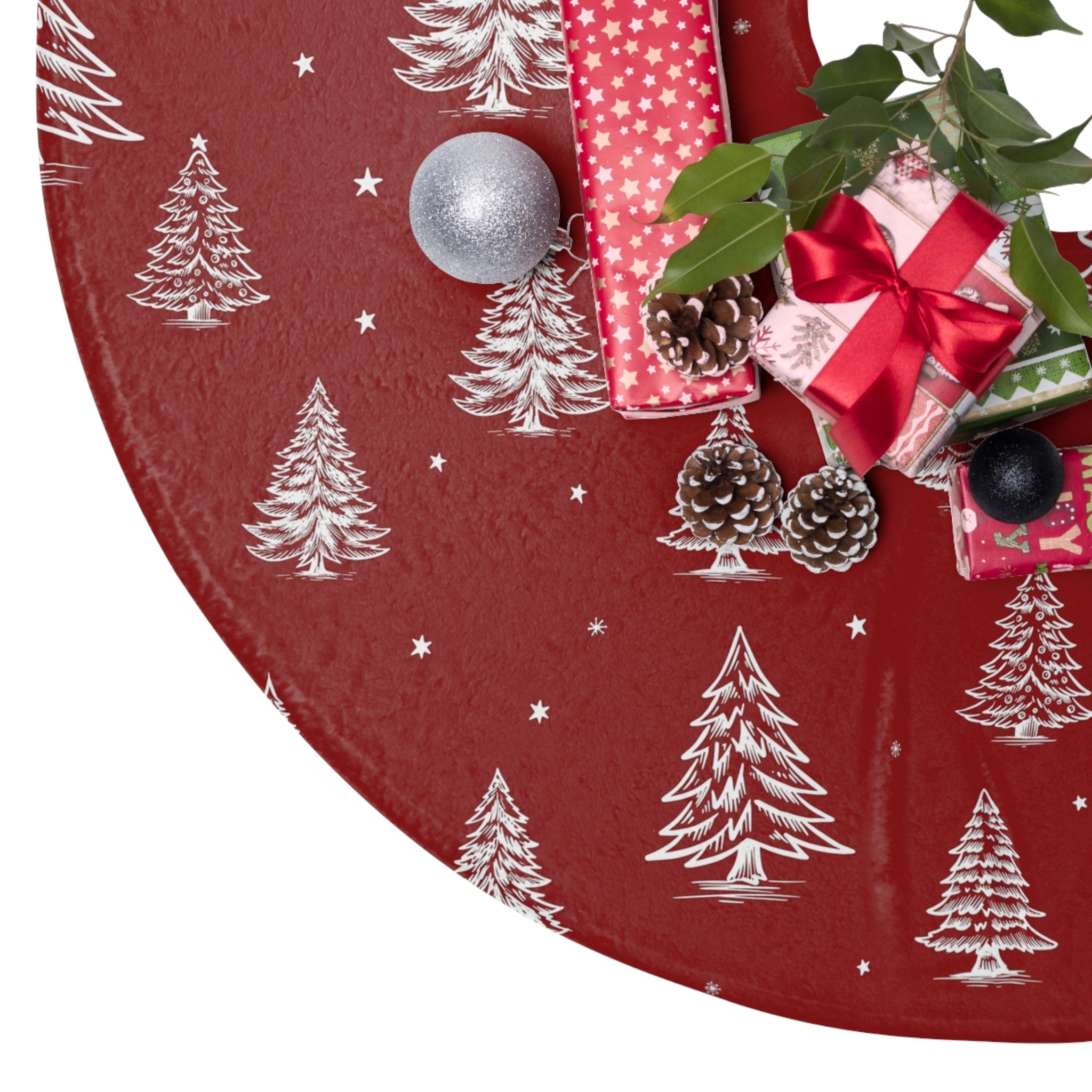 Winter Wonderland Whispers – Minimalist Holiday Tree Skirt - Love & Latte Co.