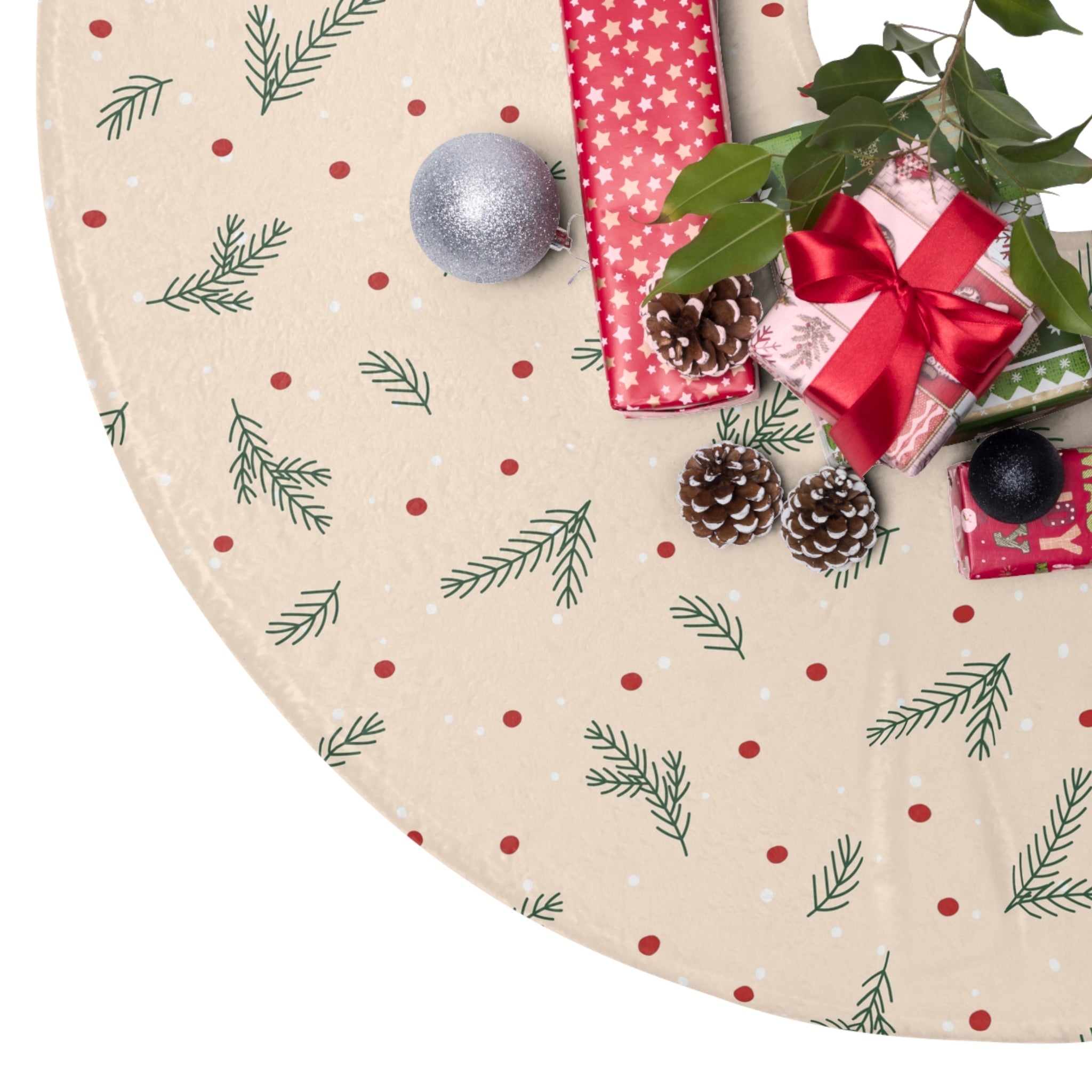 Winter Wonderland Whispers – Minimalist Holiday Tree Skirt - Love & Latte Co.